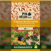 copeaux de bois colores en vrac - naturel